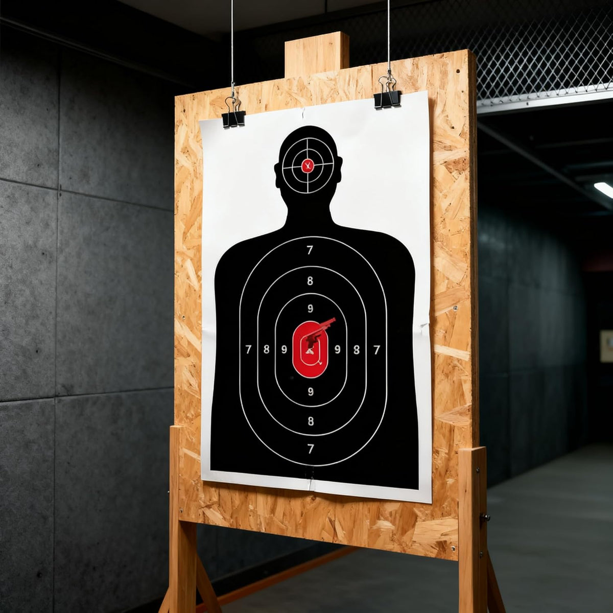 Silhouette Paper Shooting Target - Ideal for Indoor & Outdoor Aiming Practice | 14x22 Inches
