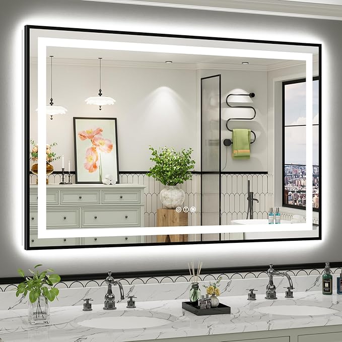 60x40 Inch LED Bathroom Mirror