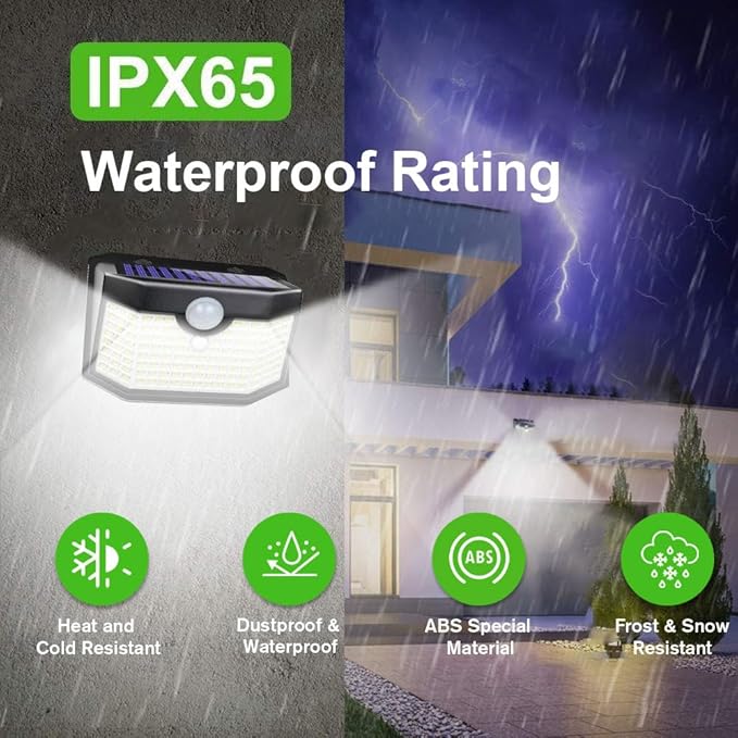 HMCITY 120 LED Outdoor Solar Lights