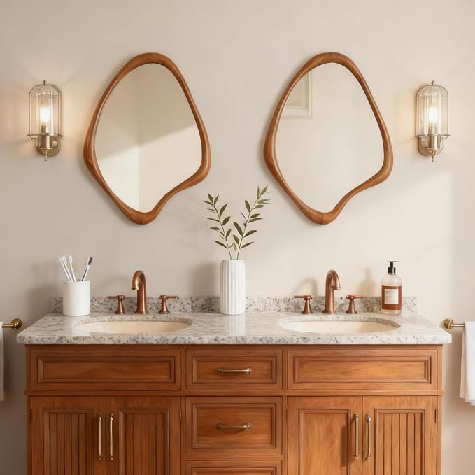 WallBeyond Asymmetrical Mirror, Irregular Wall Mirror, Wall Mirrors Decorative
