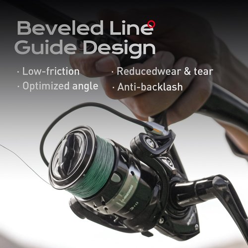 Handing LITE II Spinning Reels Freshwater Spinning Fishing Reels 14.33 Lbs Max Drag Handle Interchangeable Fishing Reels Aluminum Spool 5.2:1 Gear Ratio Size 1000
