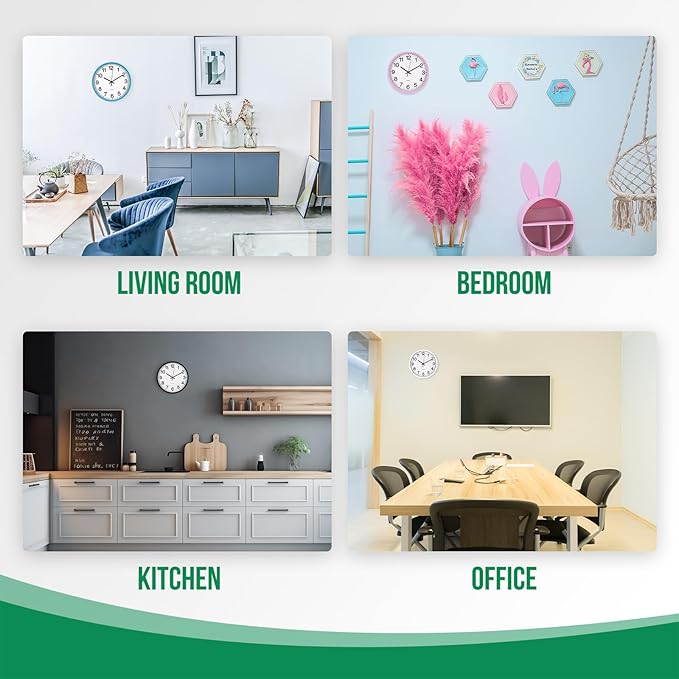 Wall Clock Non-Ticking Silent Quartz Movement Decor Clock Modern Simple Style