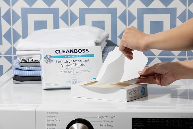 CleanBoss Laundry Detergent Smart Sheets - 30 Sheets