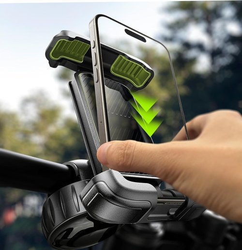 LISEN Bike Phone Holder - Easy Install Motorcycle & Bicycle Mount | Fits iPhone & Pixel, Ideal for Adults & Kids