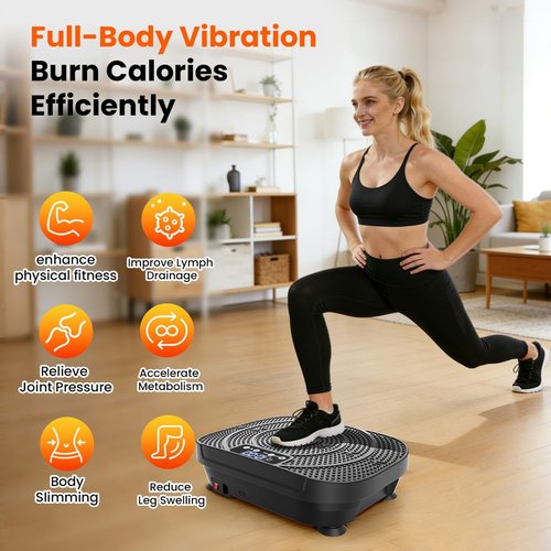 AXV Vibration Plate - Full Body Shaker Exercise Machine for Weight Loss & Lymphatic Drainage | Home Gym Fitness