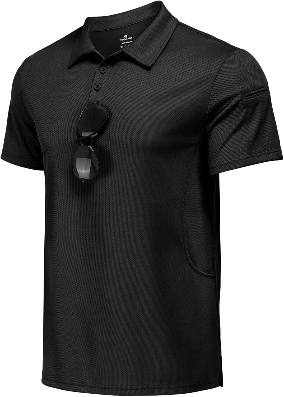 PINSPARK Golf Polo Shirt - Quick Dry Performance Casual Short Sleeve Collared Athletic Wear