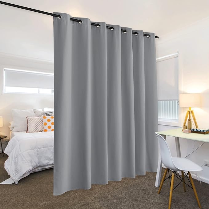 RYB HOME Portable Room Divider Curtains Energy Saving Noise Reducing Drapes