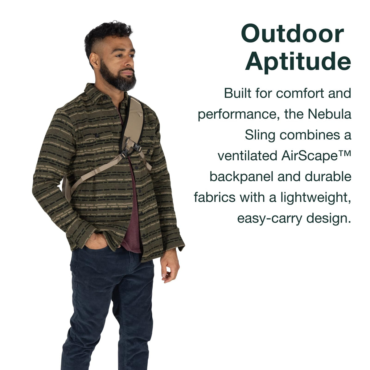 Osprey Nebula Shoulder Sling Bag, Alpaca Tan/Latte Brown Heather
