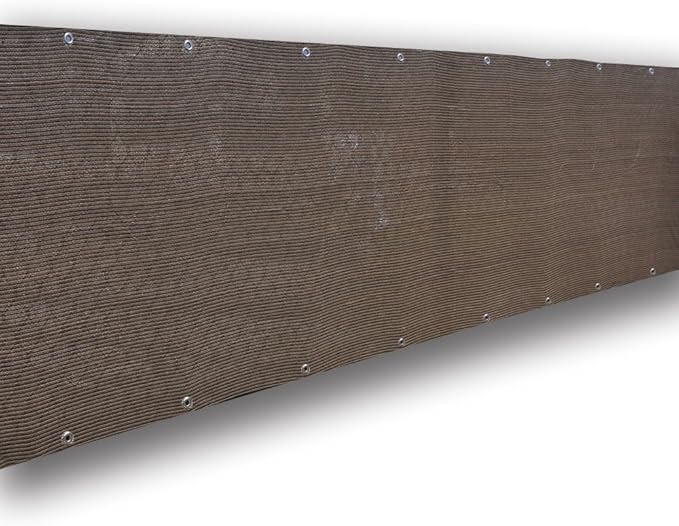 Alion Home© Elegant Privacy Screen Fence Mesh Windscreen for Backyard Deck Patio Balcony Pool Porch Railing - Brown/Mocha (4' x 12')