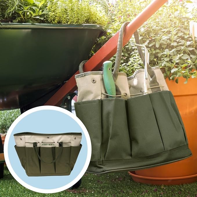 Ferry-Morse Garden Essentials Tote Bundle with Hori Hori Knife, 5 Seed Packs & Jute Twine