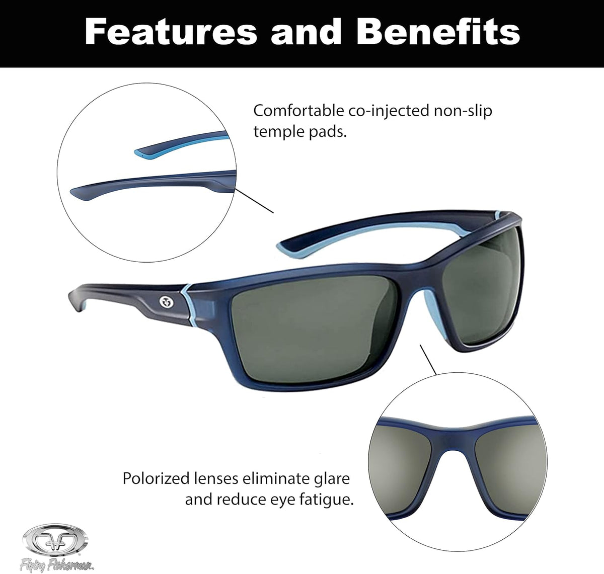 Polarized Fishing Sunglasses with AcuTint UV Blocker - Outdoor Sports Eye Protection