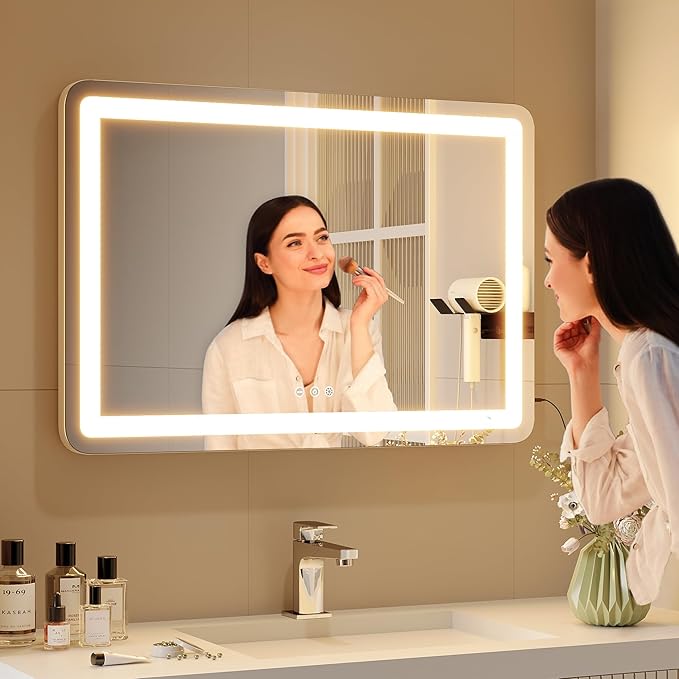 ZL ZELing Vanity Mirror with Lights, LED Makeup Mirror, Dimmable 3-Color