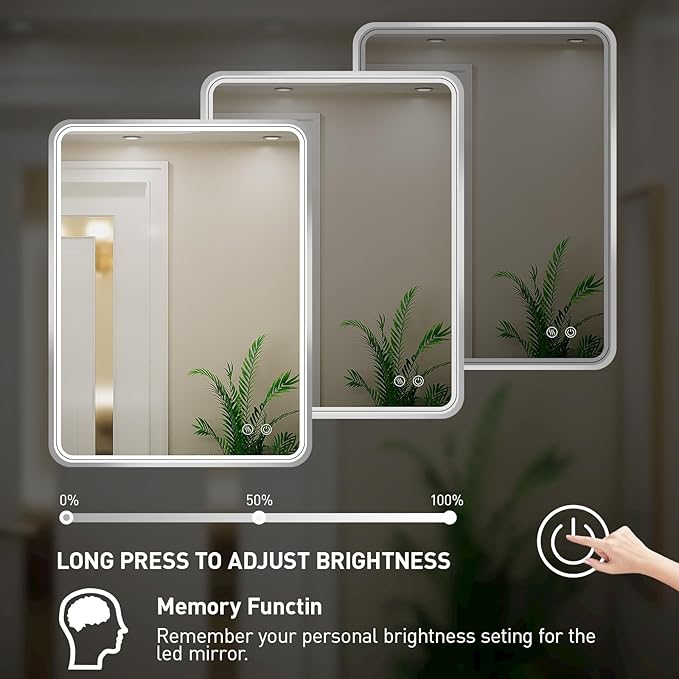 24x36 Inch LED Bathroom Mirror