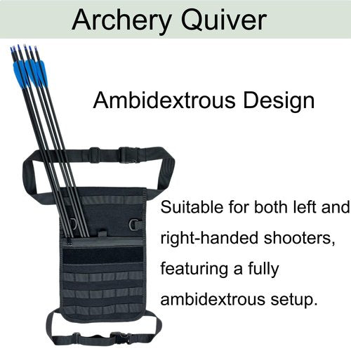 Otomitake Field Quiver 1000D Archery Hip Quiver with Ambidextrous Design and Waterproof Pocket, Ideal for Recurve and Compound Bow (Field Quiver)