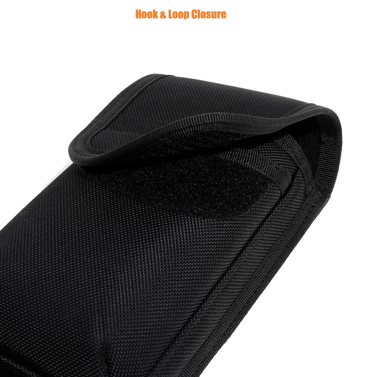 TACNEX Tactical MOLLE Phone Pouch Case Dual Mobile Holder Holster fit Belt Vest Hevay Duty Nylon Carrier Bag for Police LE Security EMS EMT Construction Range Field Outdoor Black