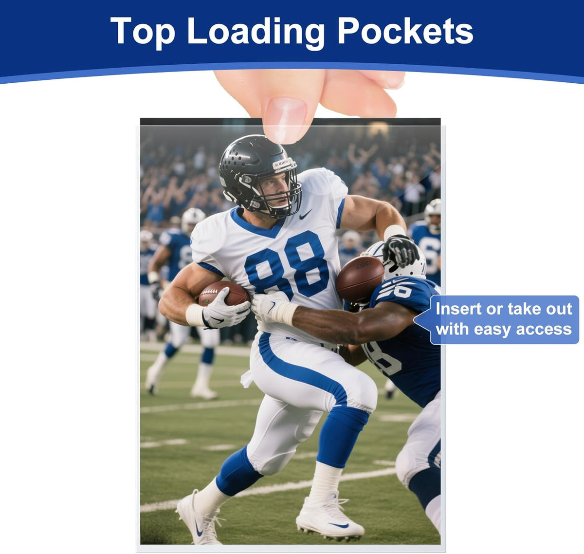 Ultra-Clear Trading Card Sleeves - 100 Pcs Top Loading Protectors for Standard 2.5" X 3.5" Cards