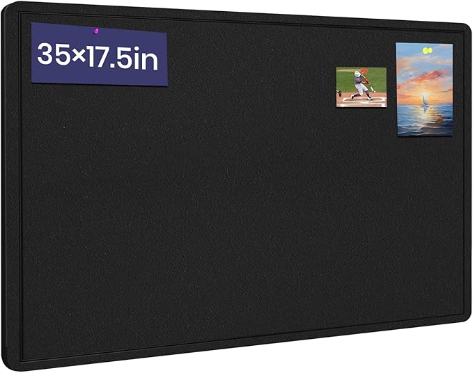 Bulletin Board - 35 x 17.5 inches Decorative Felt Pin Board - Cork Board