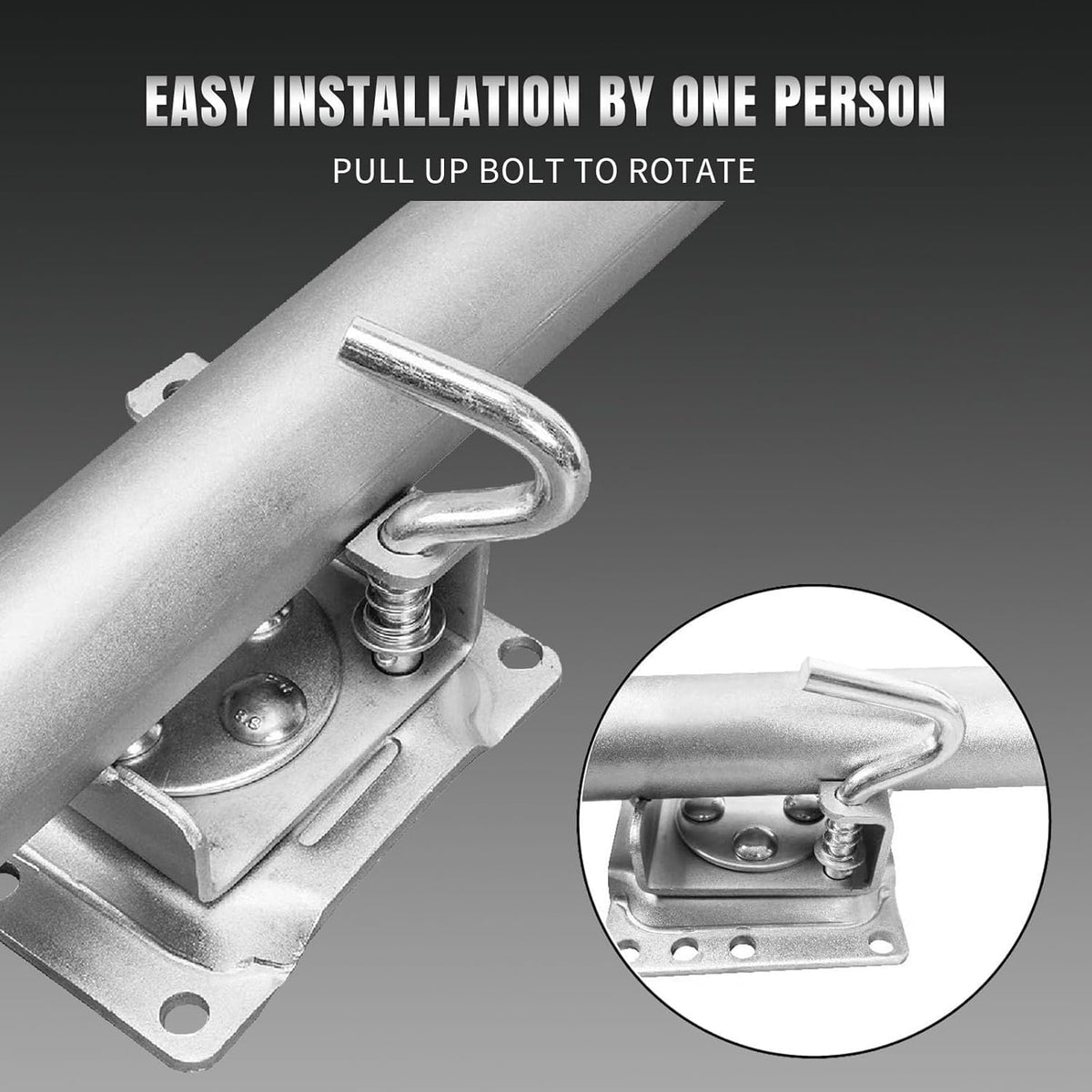 Road DAWG Boat Trailer Jack - Heavy Duty 1000 Lbs Capacity with 6-Inch Single Wheel | Swing-Back Design