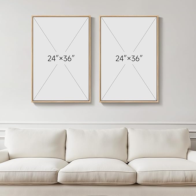 Framed Sage Green Abstract Wall Art