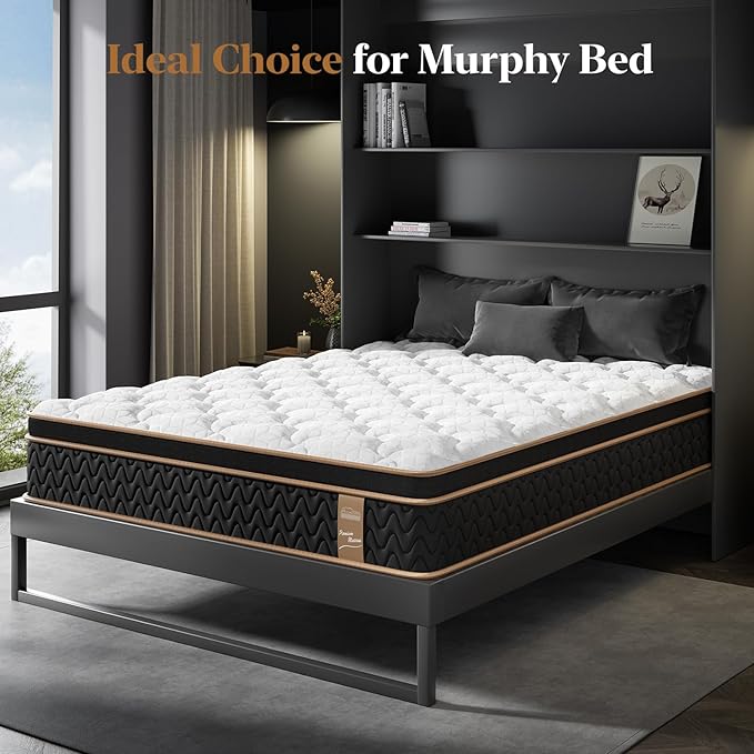 Queen Mattress 10 Inch, Cooling Hybrid Bed in a Box, Individual Pocket Springs, Motion Isolation, Targeted Hip/Shoulder/Lumbar Support, Fiberglass-Free, Ergonomic Zones, 365-Night Trial, CertiPUR-US