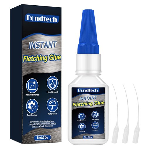 Fletching Glue by [Brand Name] - Instant Clear Adhesive for Carbon Arrows | 30g for Vanes & Feathers