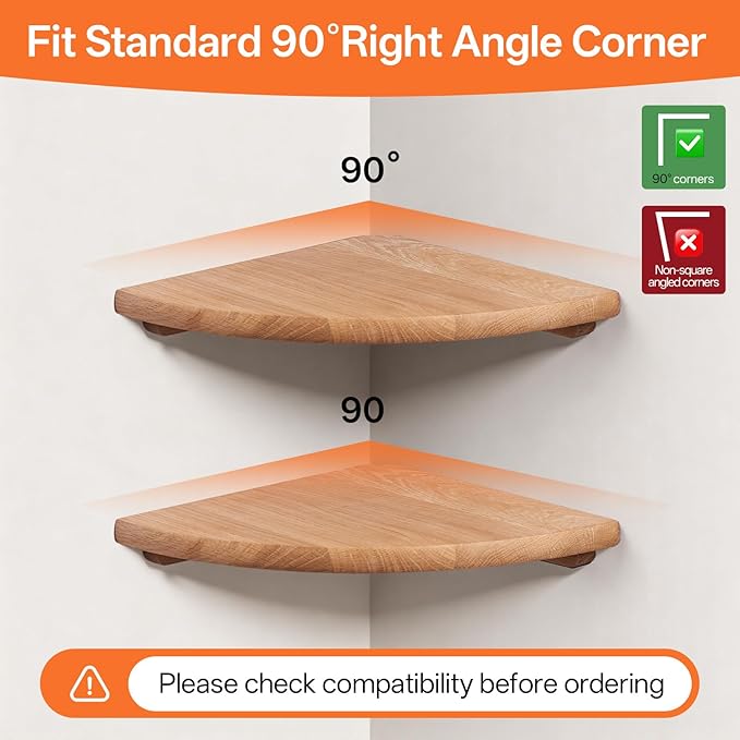 Gieanoo Floating Corner Shelves