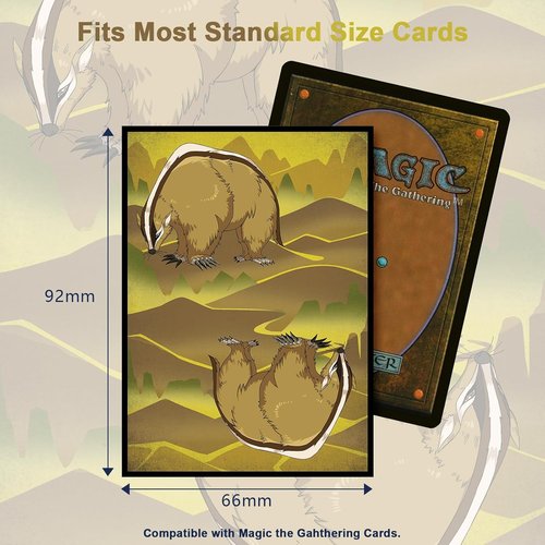 MTG Card Sleeves - 100PCS Art Deck Protector | Matte Back & Clear Front for Magic The Gathering