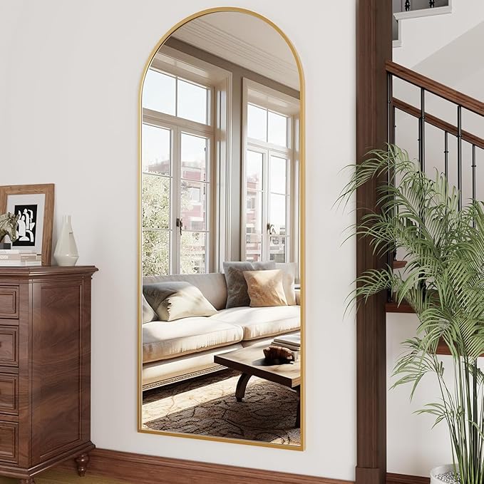 Rowjut Floor Full Length Mirror, Arched Mirrors Full Length 81"x41"