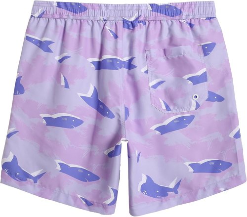 Maamgic Men's Swim Trunks - Quick Dry Bathing Suits with Mesh Lining | 7-Inch Length, Fun Design