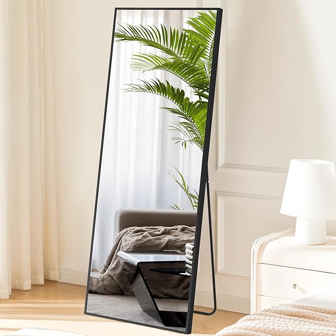 Sweetcrispy 64"x21" Full Length Mirror, Leaning or Standing Full Body Mirror