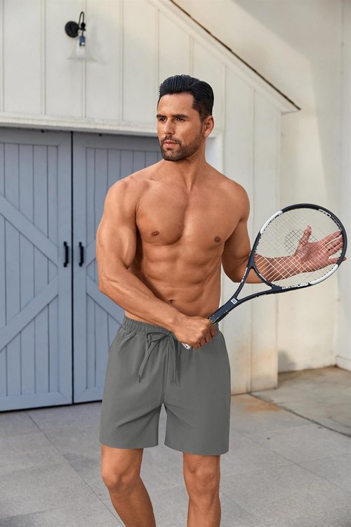 COOFANDY Men's 2-in-1 Running Shorts - Quick Dry Athletic Gym Shorts with Pockets | 2 Pack