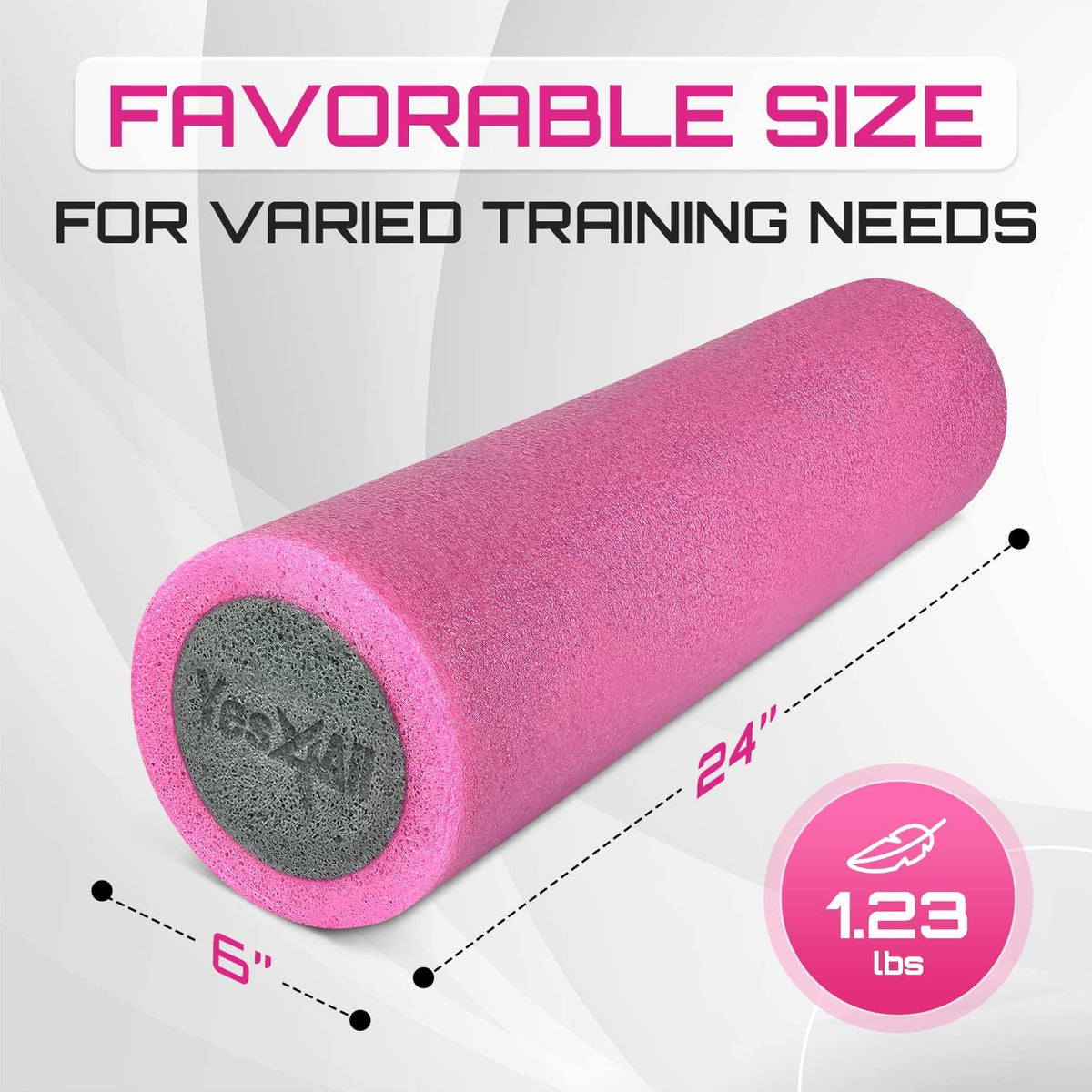 Yes4All High-Density EPP Foam Roller - Perfect for Yoga, Pilates & Stretching | 12, 18, 24, 36 Inch Sizes