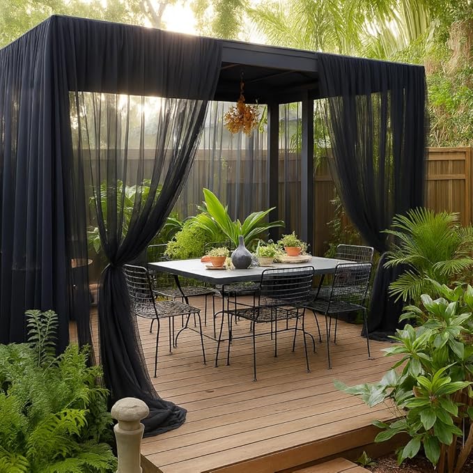 Black DIY Mosquito Net Fabric | 10x20 FT Netting 2 Pack | Insect Cover for Garden, Patio, Outdoor & Windows | Multiple Sizes in Black, White & Green | Raised Bed Screen Mesh Barrier