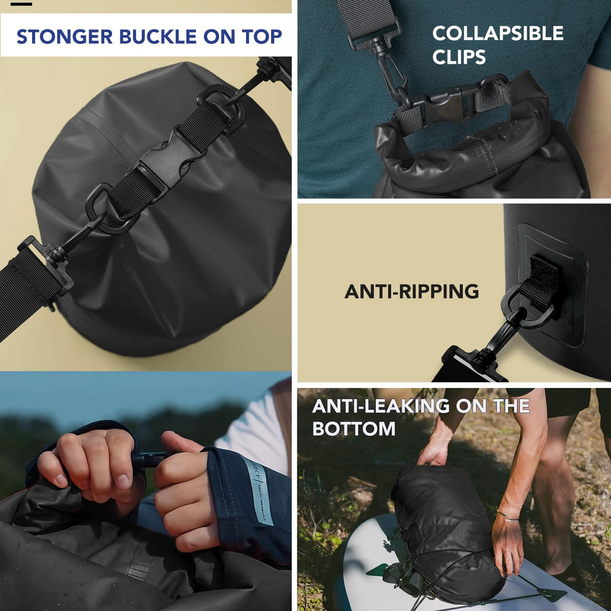Unigear Dry Bag Waterproof, Floating and Lightweight Bags for Kayaking, Boating, Fishing, Swimming and Camping with Waterproof Phone Case