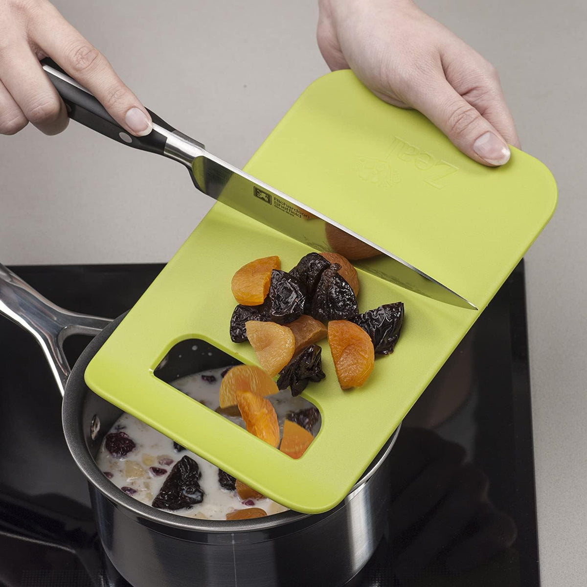 Zeal Red Cutting Board - 22x15 cm Straight to Pan Chopping Board for Easy Food Prep