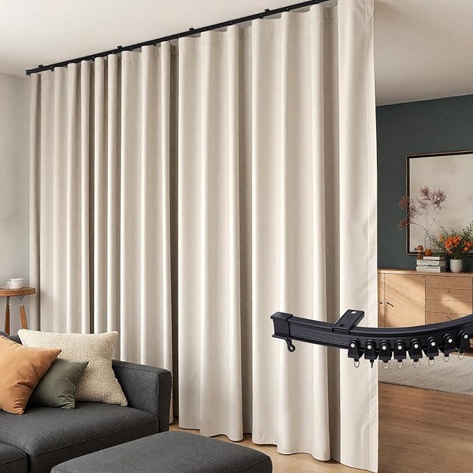 Room Divider Curtains Flexible Ceiling Tracks Set Curtain Track Ceiling Mount