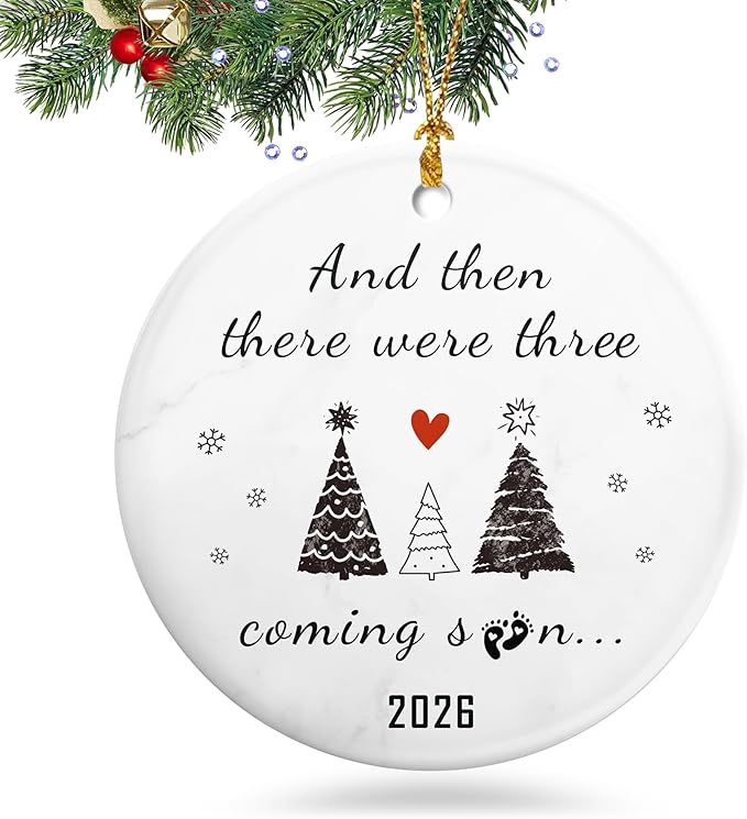 2026 Pregnancy Announcement Gift,2026 Baby Gender Reveal Ornament,Expecting Baby Coming Soon Announcement Ideas for Family,Husband, Expecting Parents to Be Unique Gifts