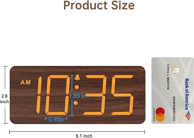 DreamSky Wooden Digital Alarm Clock