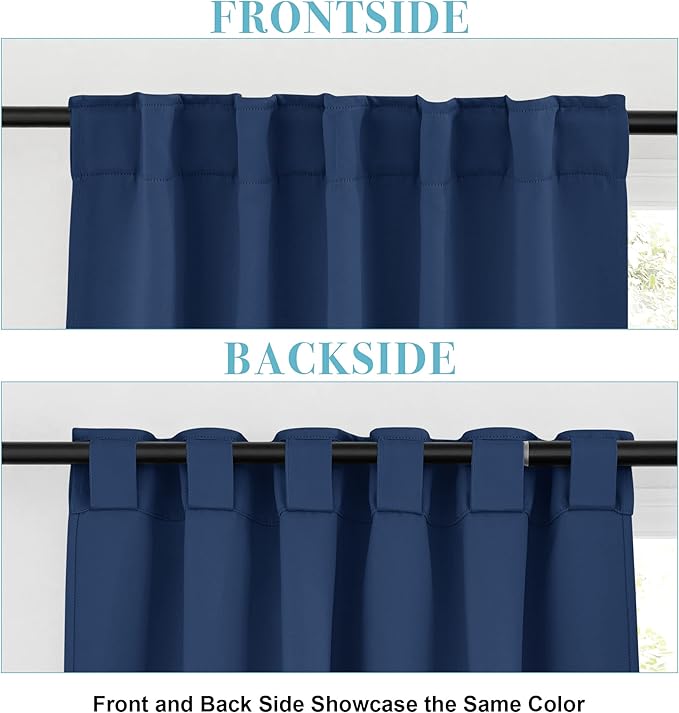 RYB HOME Blackout Curtains for Living Room, Privacy Thermal Insulating Window