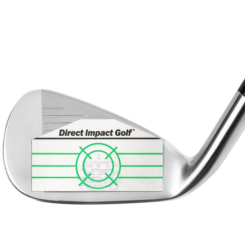 Ultra-Thin Golf Impact Tape by Direct Impact Golf: Combo Pack (100 Driver+100 Iron) Ultra-Thin Golf Impact Tape Labels for Accurate Swing Analysis and Shot Feedback