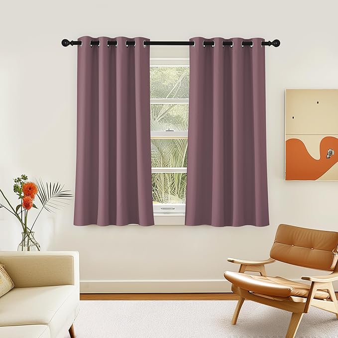 NICETOWN Room Darkening Short Curtain 54 inches Long