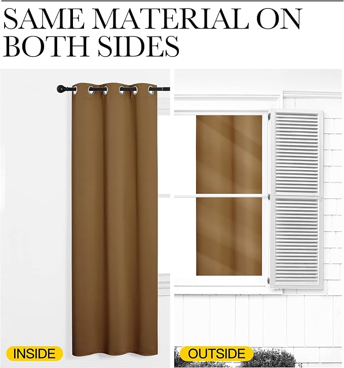 NICETOWN Sleek Blackout Curtains 45 inches Length