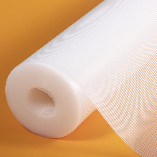 Shelf Liners for Kitchen Cabinets Non Adhesive Drawer Liner EVA Material Cupboard Mat Waterproof Refrigerator Mats Washable Fridge Liner for Cupboard and Desks Clear Shelf Liner 17.3 x 236.2 Inches