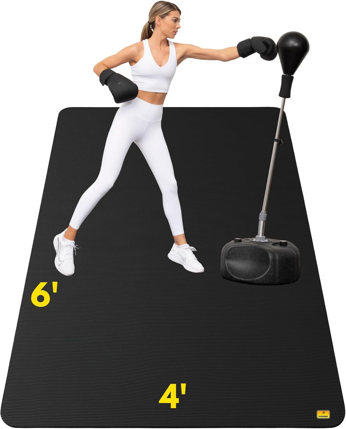 Non-Slip Large Exercise Mat 6’x4’ – 1/4" Thick Workout Mat for Home Gym & Yoga