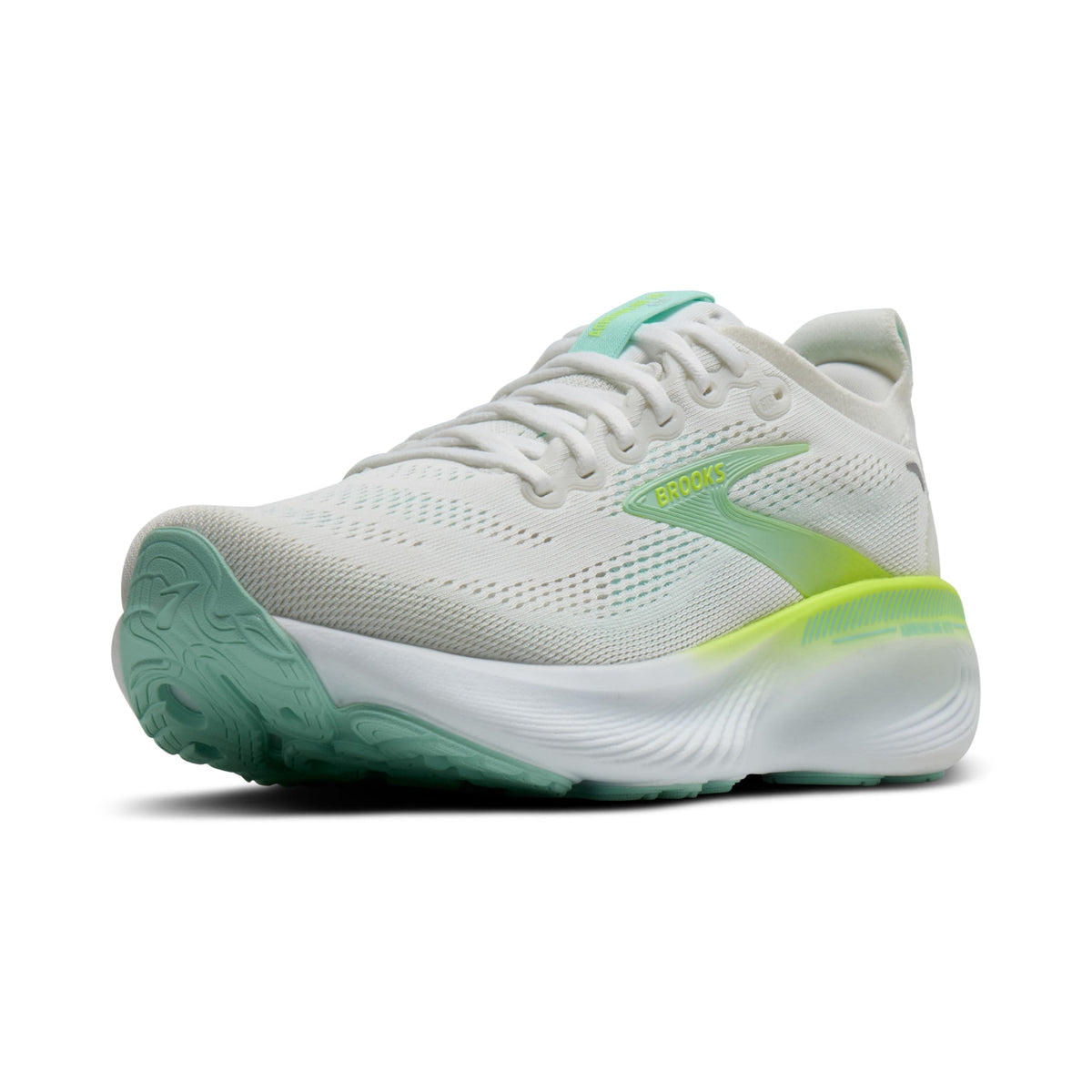 Brooks Women’s Adrenaline GTS 25 Supportive Running & Walking Shoe - White/Nightlife/Yucca - 5.5 Medium