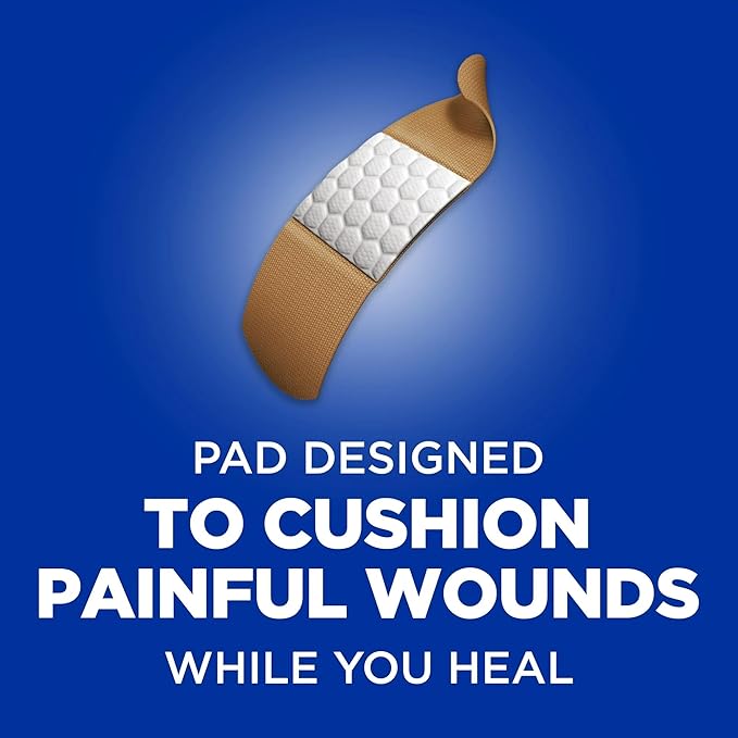 Band-Aid Brand Flexible Fabric Adhesive Bandages for Wound Care & First Aid, Assorted Sizes, 100 ct, Pack of 10 (1000 Count) (1000 Count)
