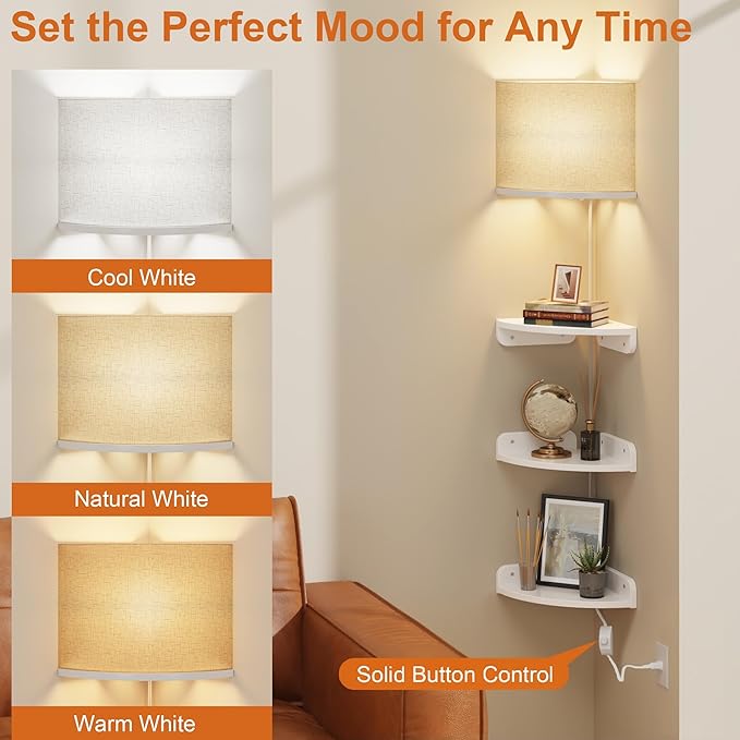 YAOHUOO Corner Shelf Wall Mounted