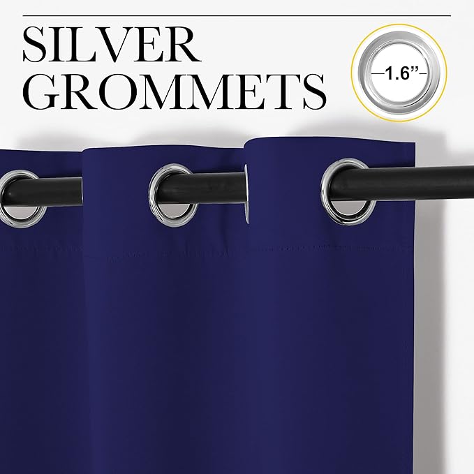 NICETOWN Blackout Draperies Curtains, All Season Thermal Insulated Solid
