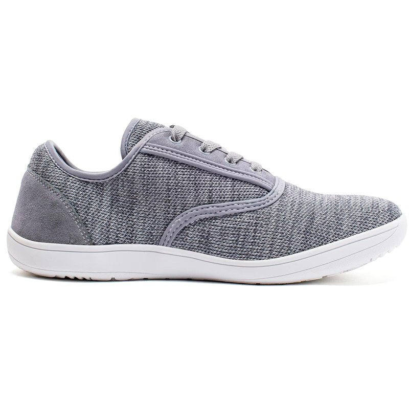 HOBIBEAR Wide-Toe-Box Barefoot Shoes for Mens Womens Minimalist Breathable Trail Running Walking Shoes Light Gray 12.5 Wide Women/11.5 Wide Men
