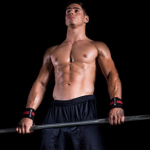 Barbell Weight Lifting Wrist Wraps with Thumb Loop Support - ProsourceFit Yellow